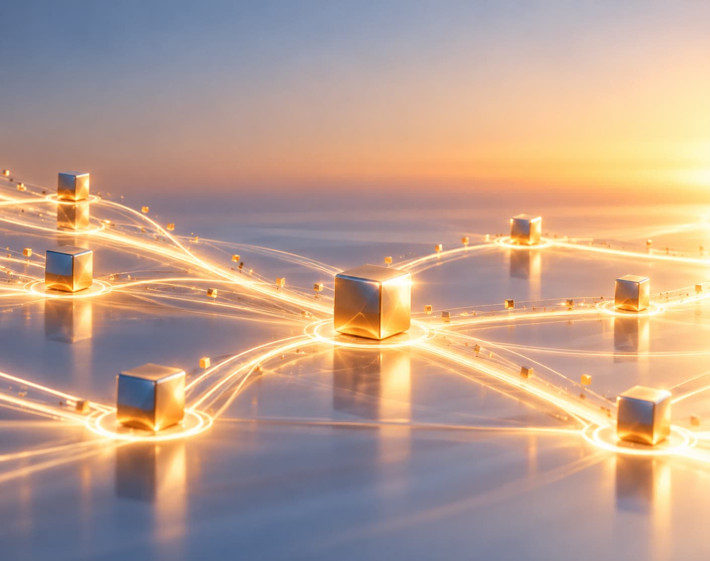 Software modules connected to each other by an AI layer